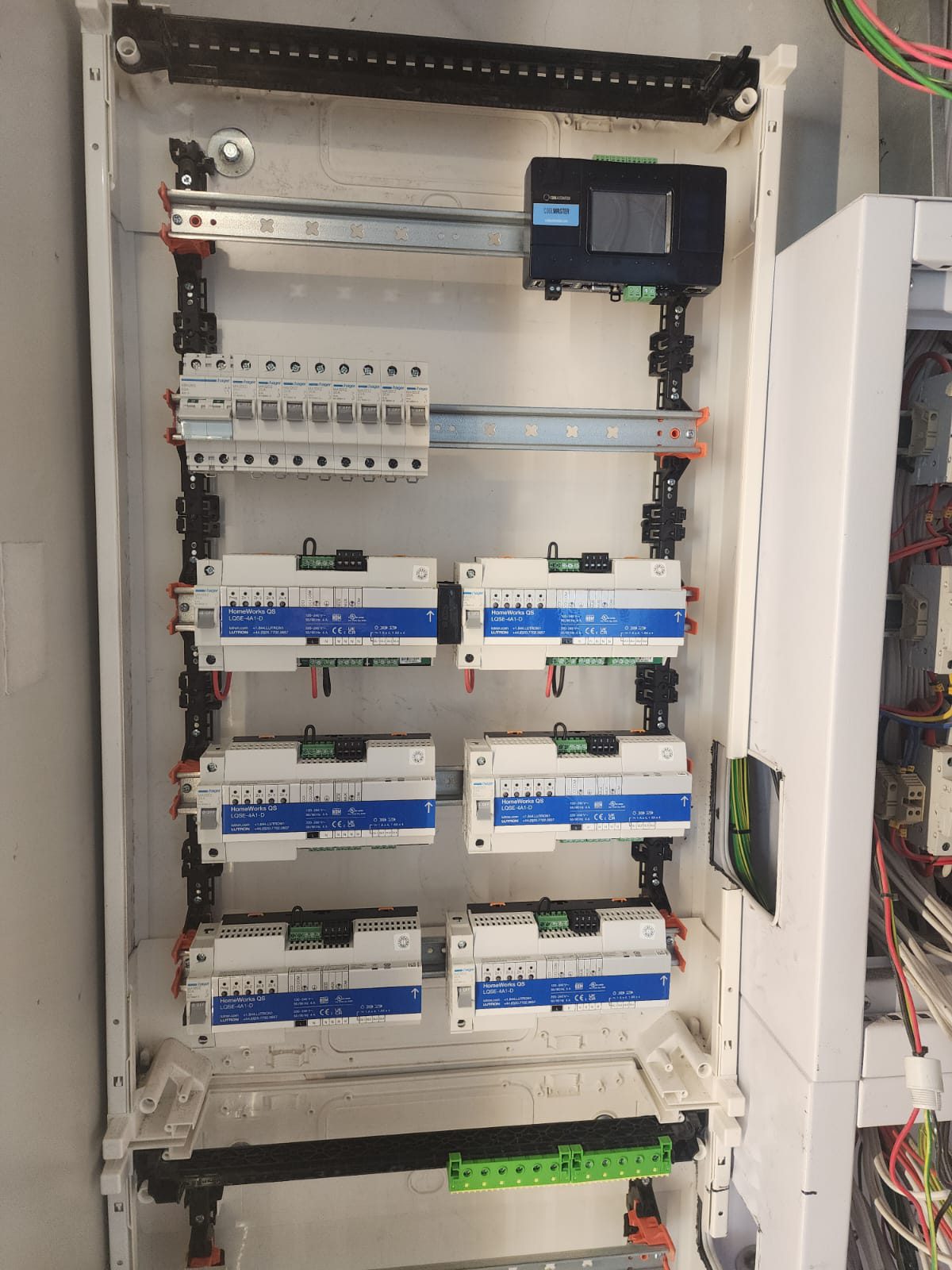 Neatly wired commercial distribution board